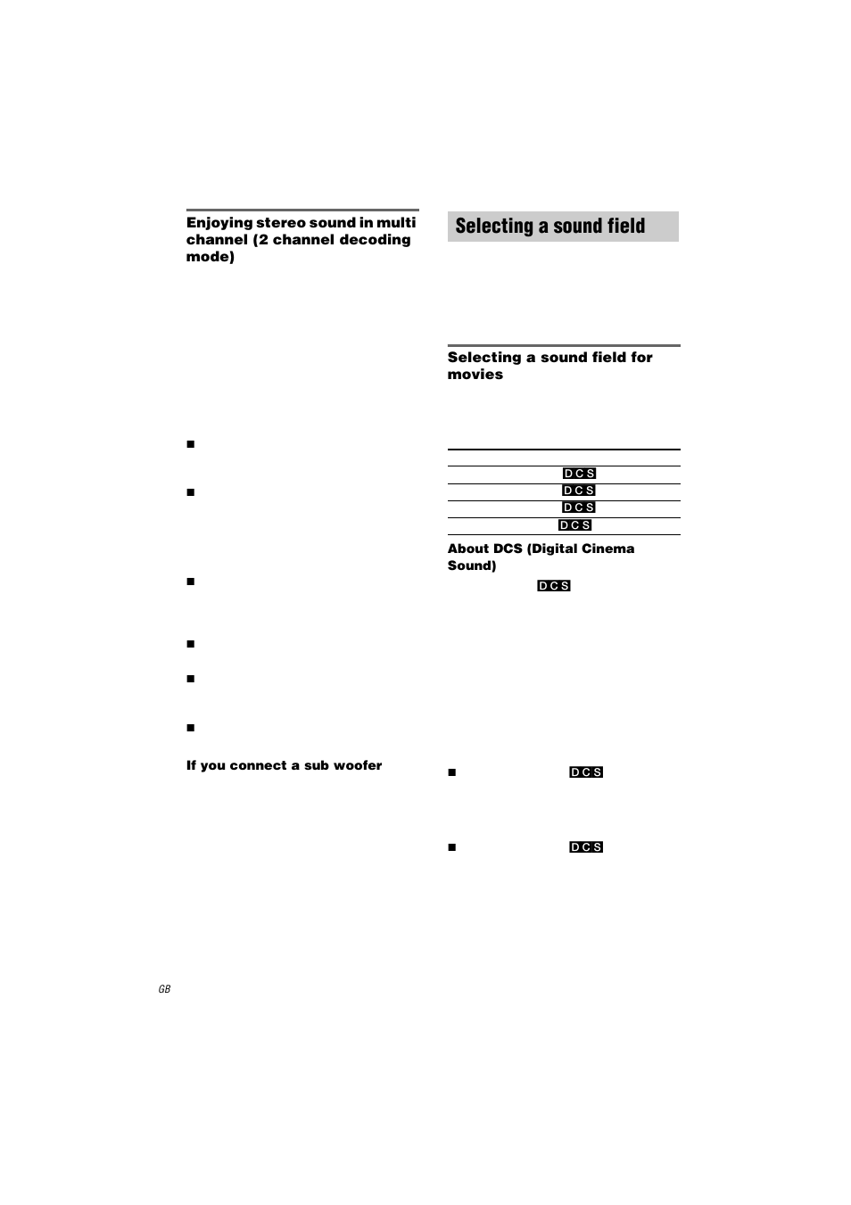 Selecting a sound field | Sony STR-DA3000ES User Manual | Page 34 / 68