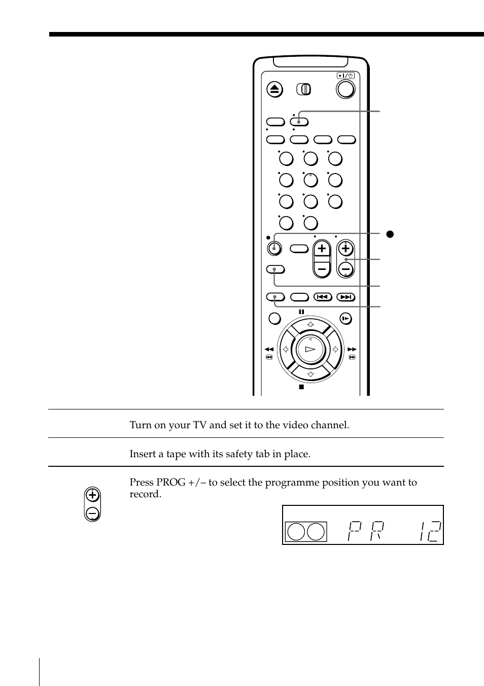 Recording tv programmes, 34 recording tv programmes | Sony SLV-EZ11AZ User Manual | Page 34 / 68