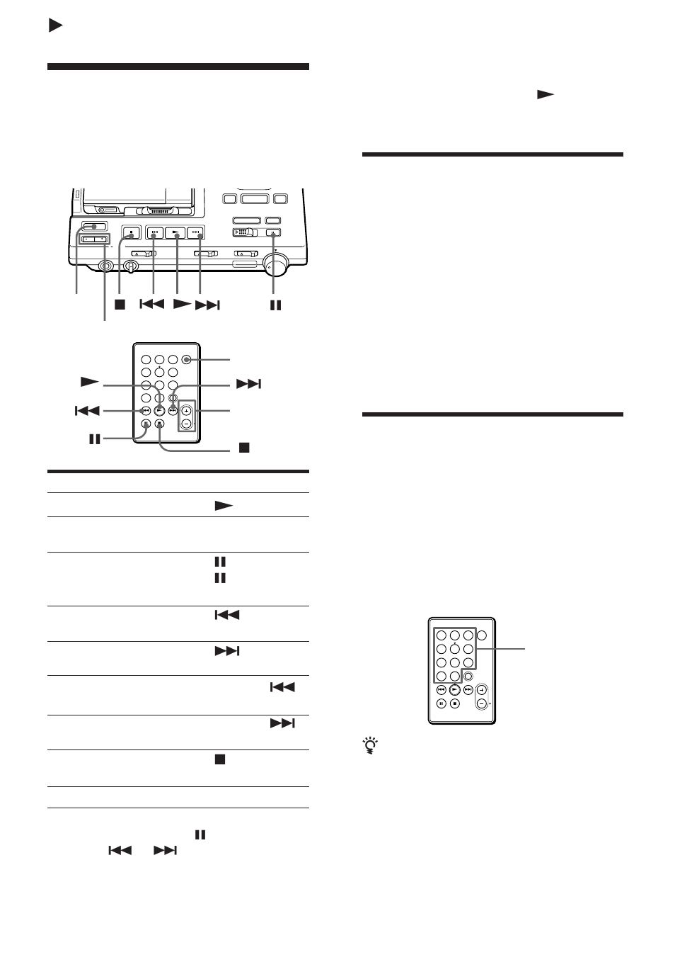 Playing back with active speakers, Selecting a track directly (direct selection), Operation | Power = + ( p = p, Press power, Go forward while playing, Active sp level | Sony MZ-R5ST User Manual | Page 20 / 59