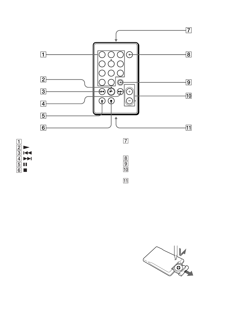 Card remote commander, Using the remote commander, Replacing the lithium battery | Sony MZ-R5ST User Manual | Page 58 / 59