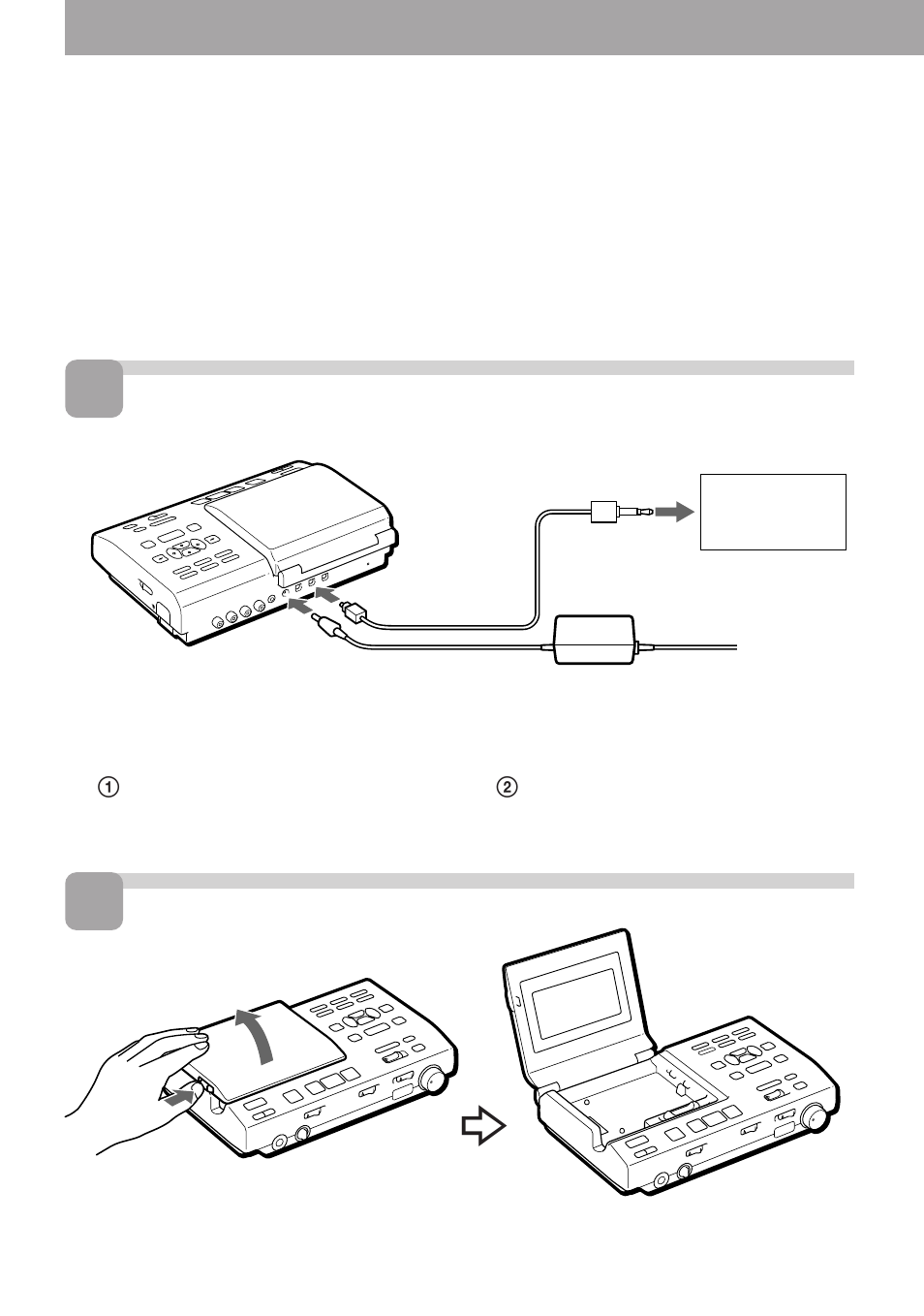 Setting up the station system, Make connections. open the lid | Sony MZ-R5ST User Manual | Page 6 / 59