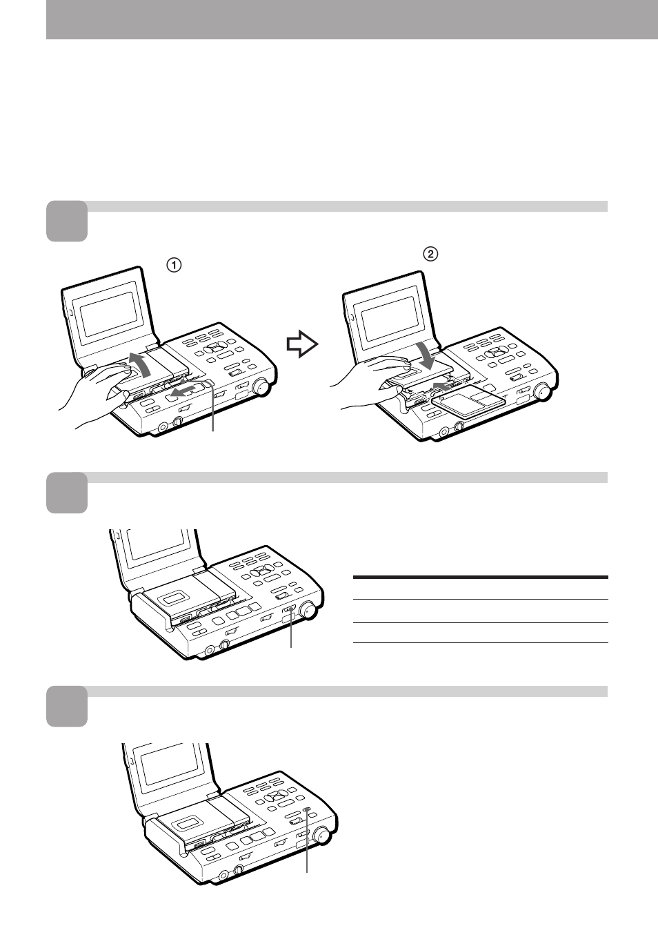 Recording an md right away, Insert a recordable md. select input, Select the point to start recording | Sony MZ-R5ST User Manual | Page 8 / 59