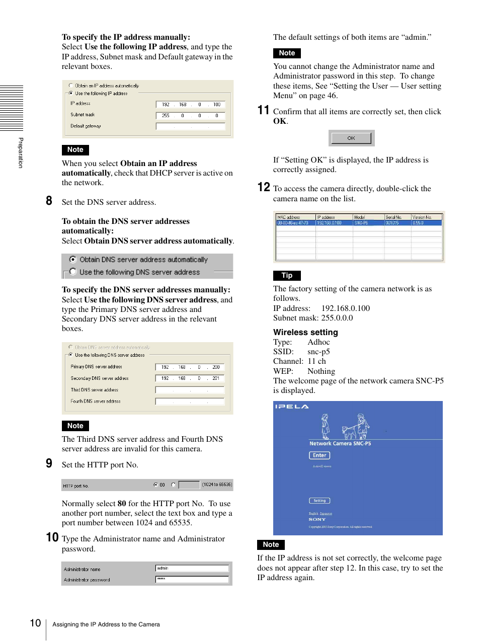 Sony SNC-P5 User Manual | Page 10 / 79