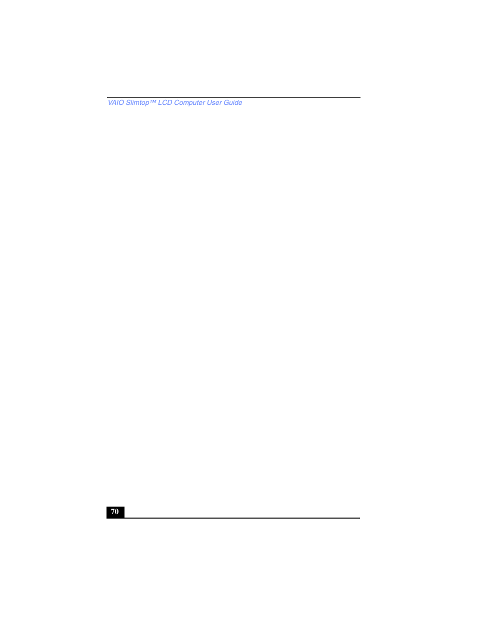 Sony PCV-LX700 User Manual | Page 70 / 76