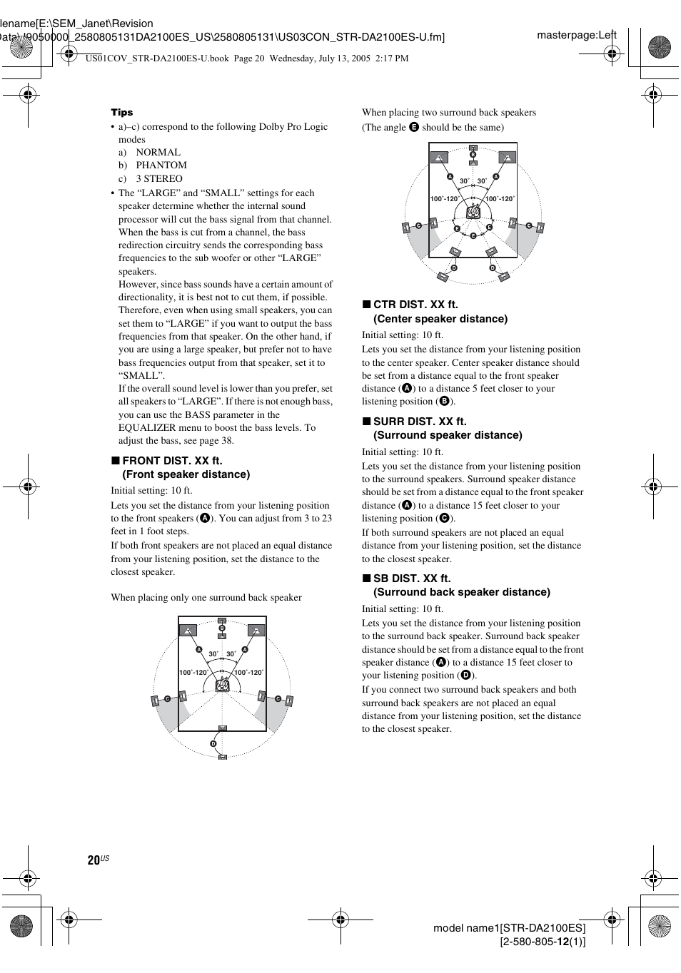 Sony STR-DA2100ES User Manual | Page 20 / 68