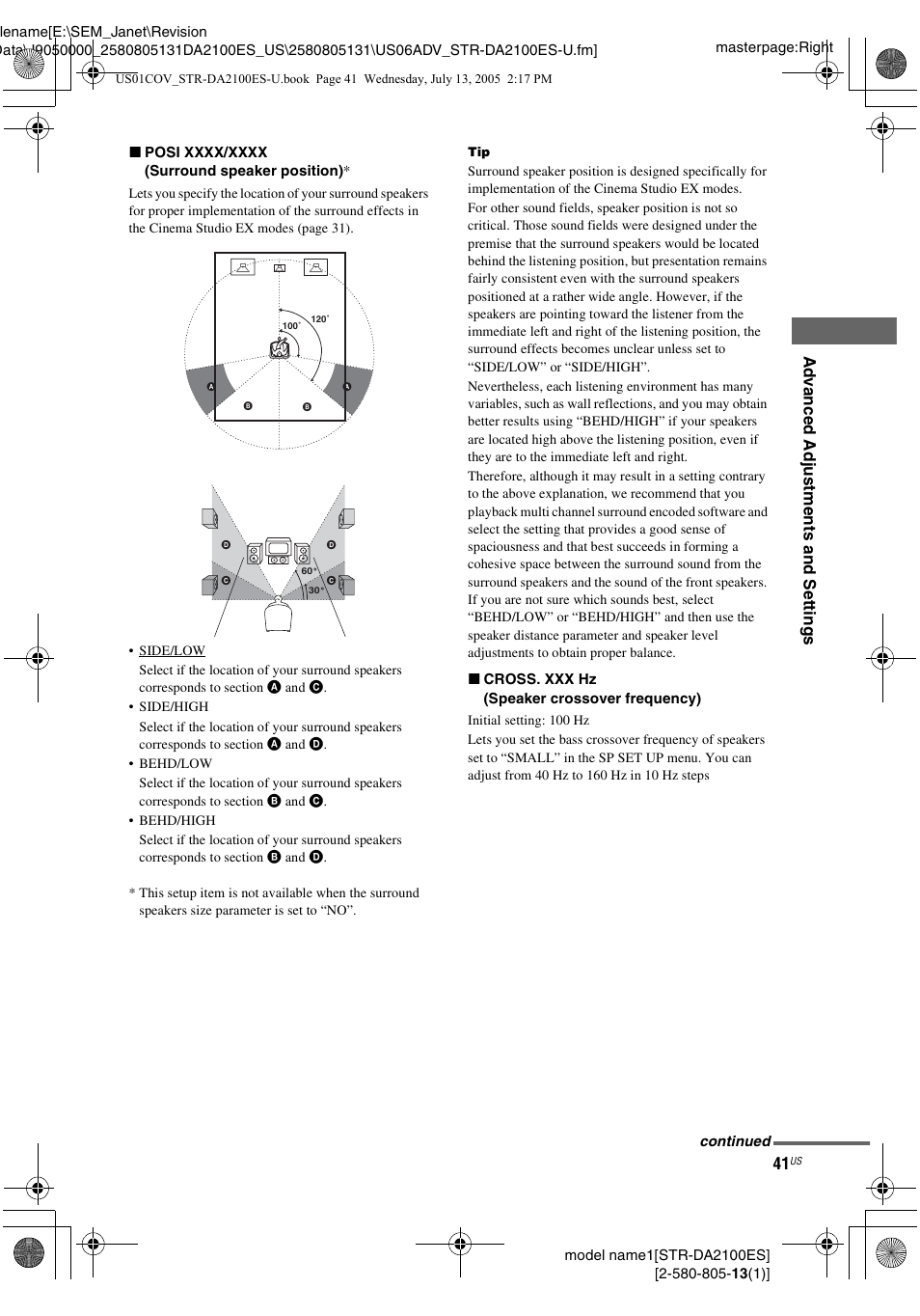 Sony STR-DA2100ES User Manual | Page 41 / 68