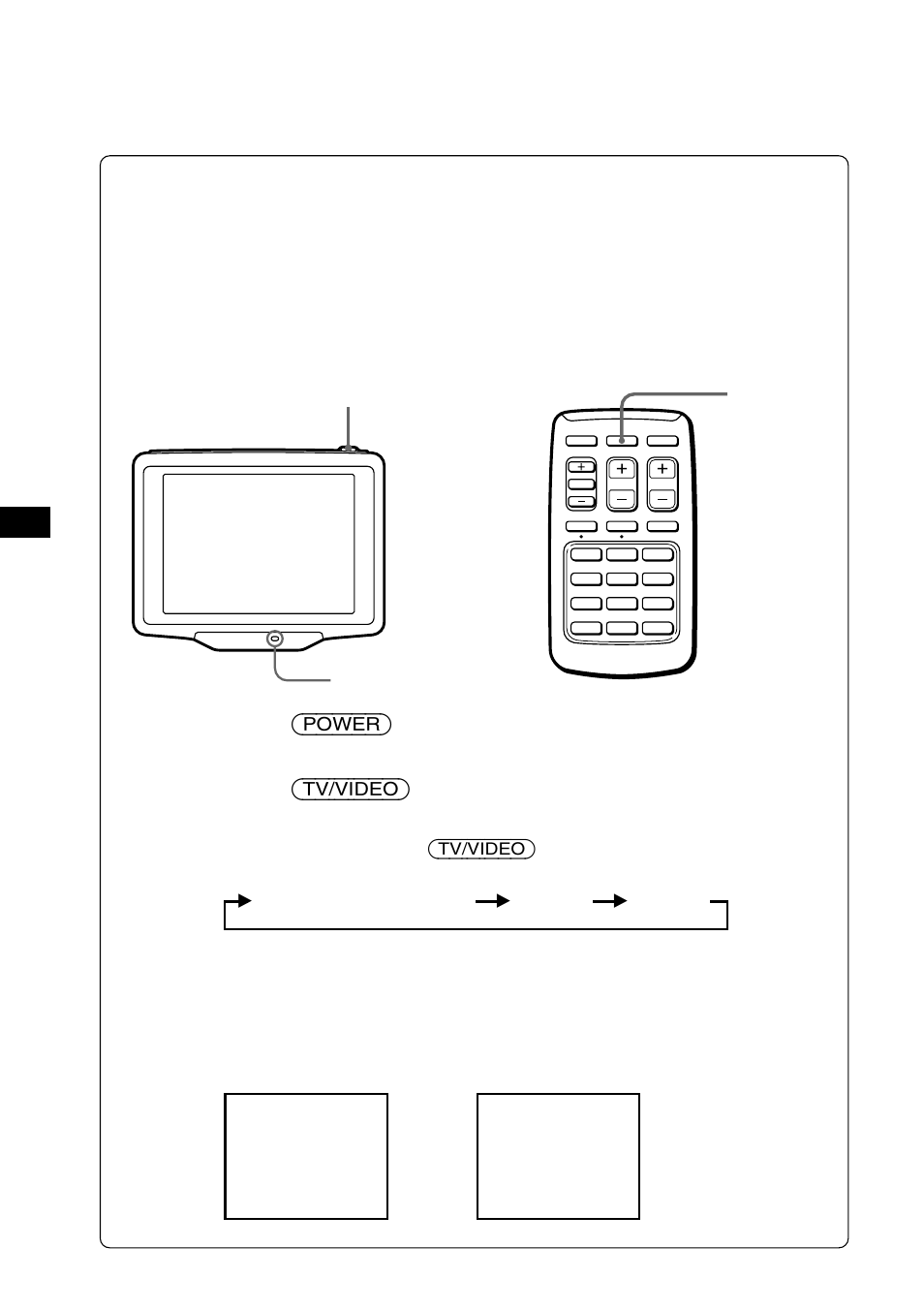 Watching a video, Press (power), Turn the video player on and begin playback | The power indicator lights up | Sony XTL-6100MK2 User Manual | Page 8 / 60