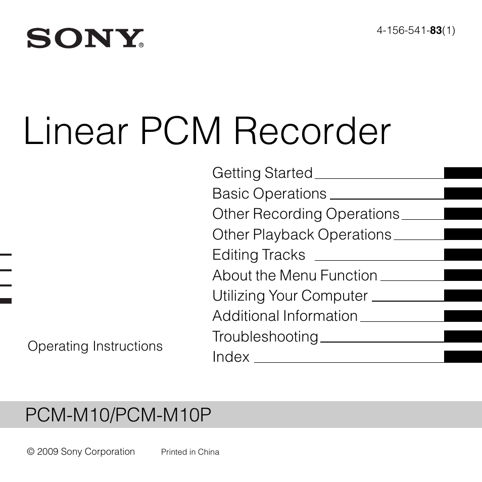 Sony 4-156-541-83(1) User Manual | 120 pages