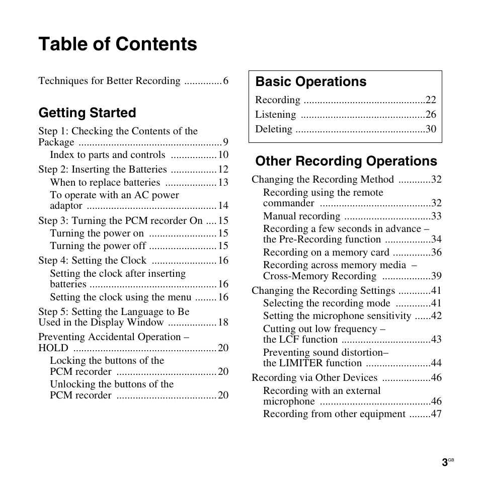 Sony 4-156-541-83(1) User Manual | Page 3 / 120