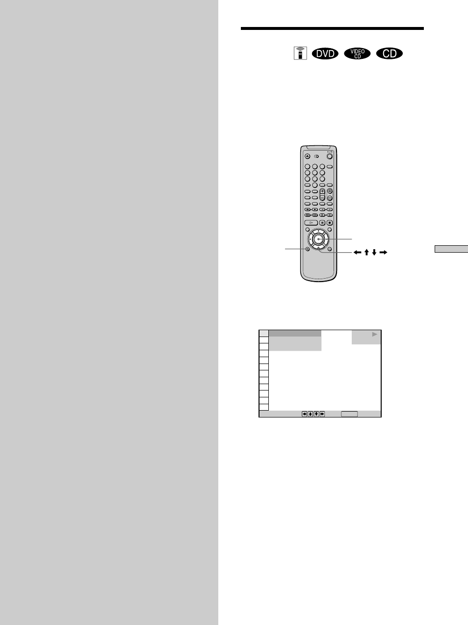 Using various functions with the control menu, Using the control menu display, Using the control menu display z | Sony DVP S530D User Manual | Page 23 / 68