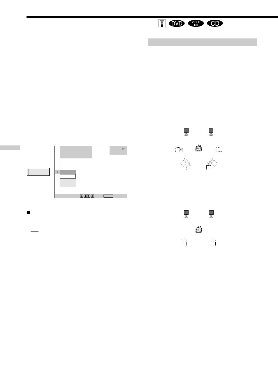 Setting for digital cinema sound, Setting for digital cinema sound z | Sony DVP S530D User Manual | Page 32 / 68