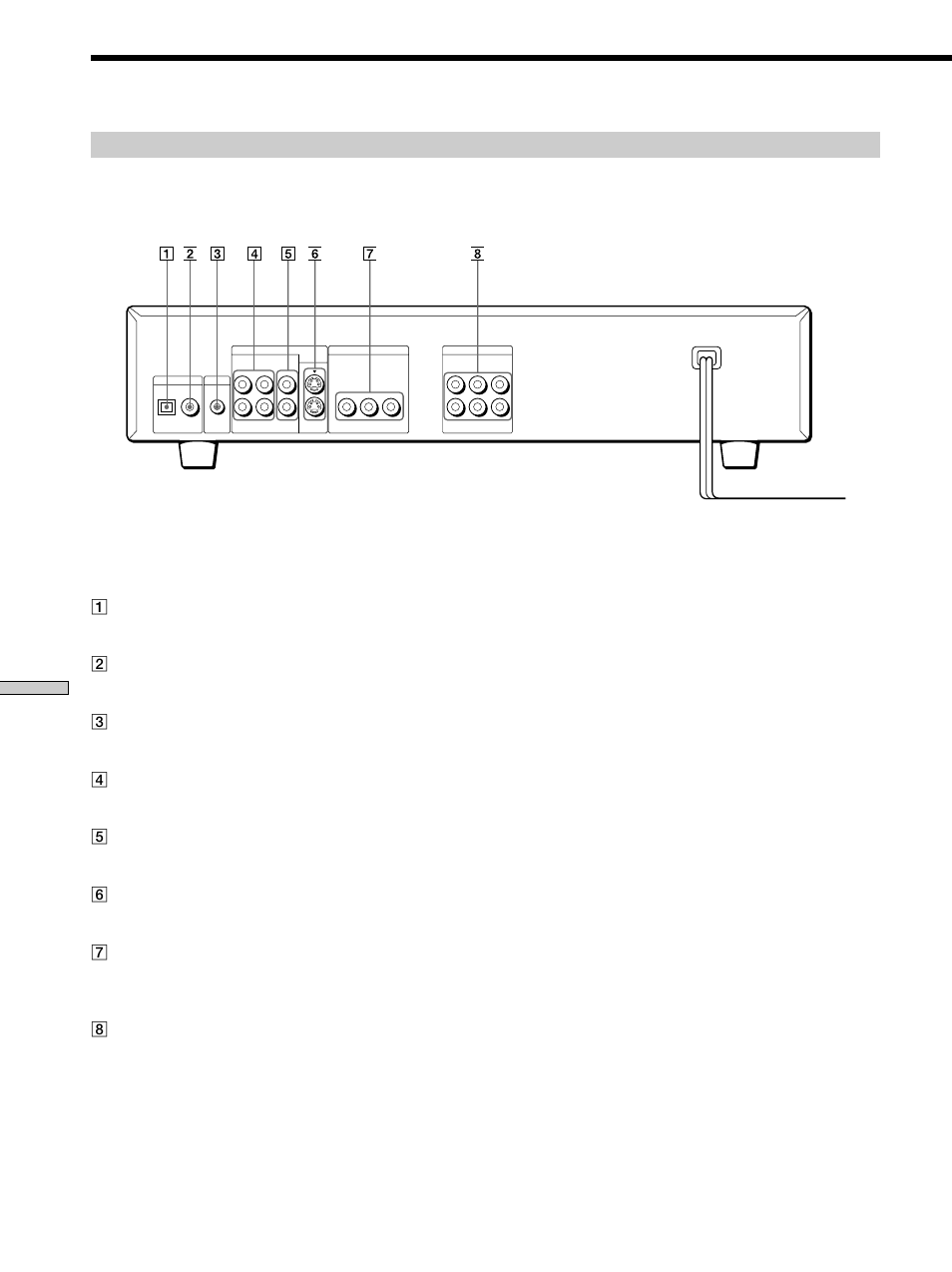 Index to parts and controls, Rear panel, Additional information | B-y, p | Sony DVP S530D User Manual | Page 64 / 68