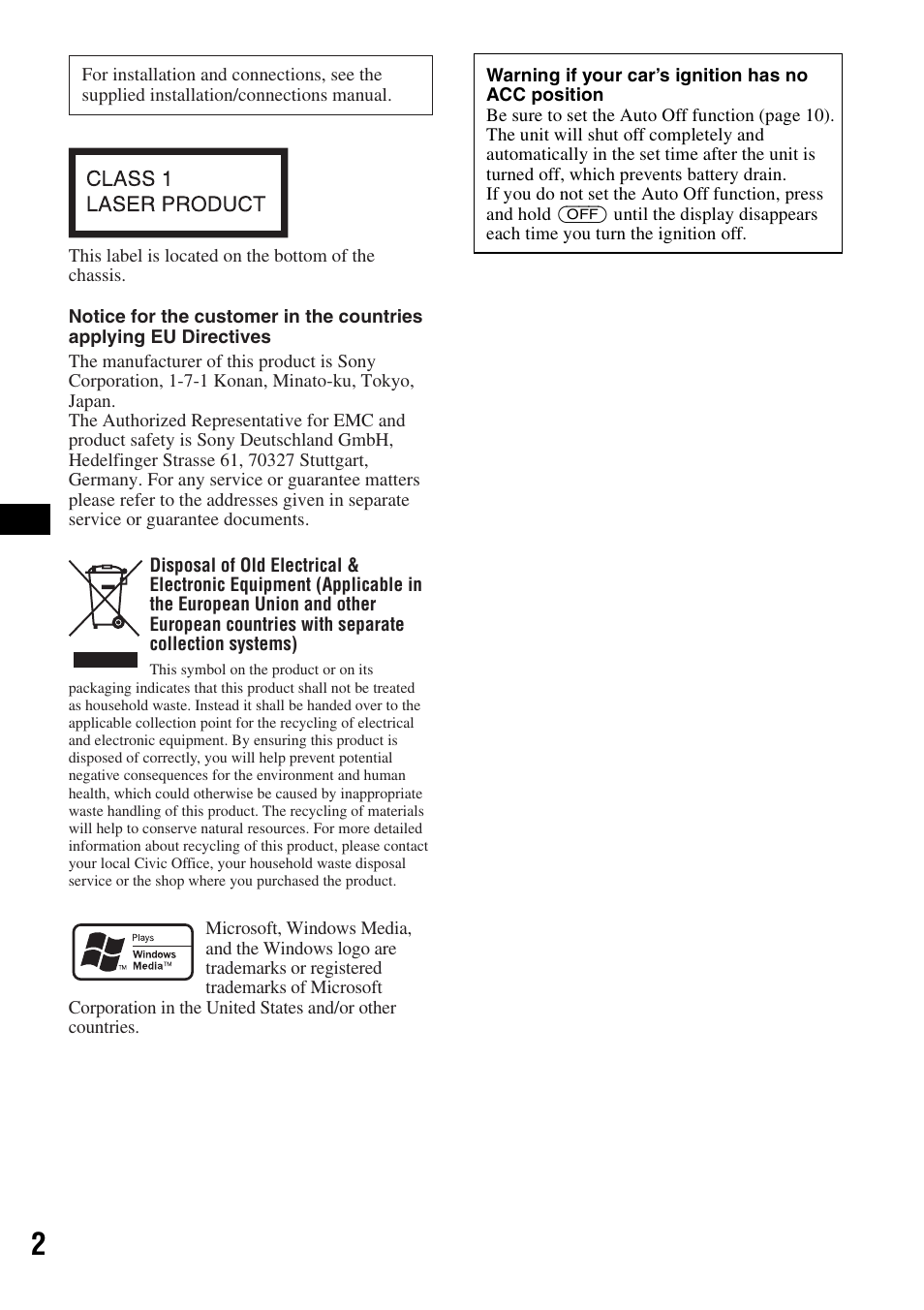Sony CDX-GT23 User Manual | Page 2 / 84