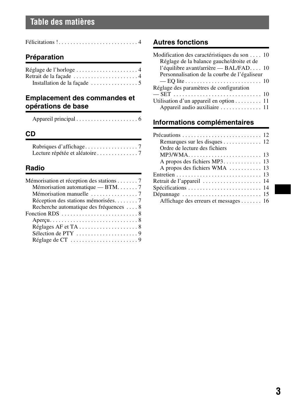 Sony CDX-GT23 User Manual | Page 35 / 84