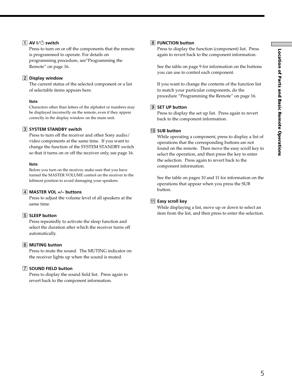 Sony RM-LJ302 User Manual | Page 5 / 23