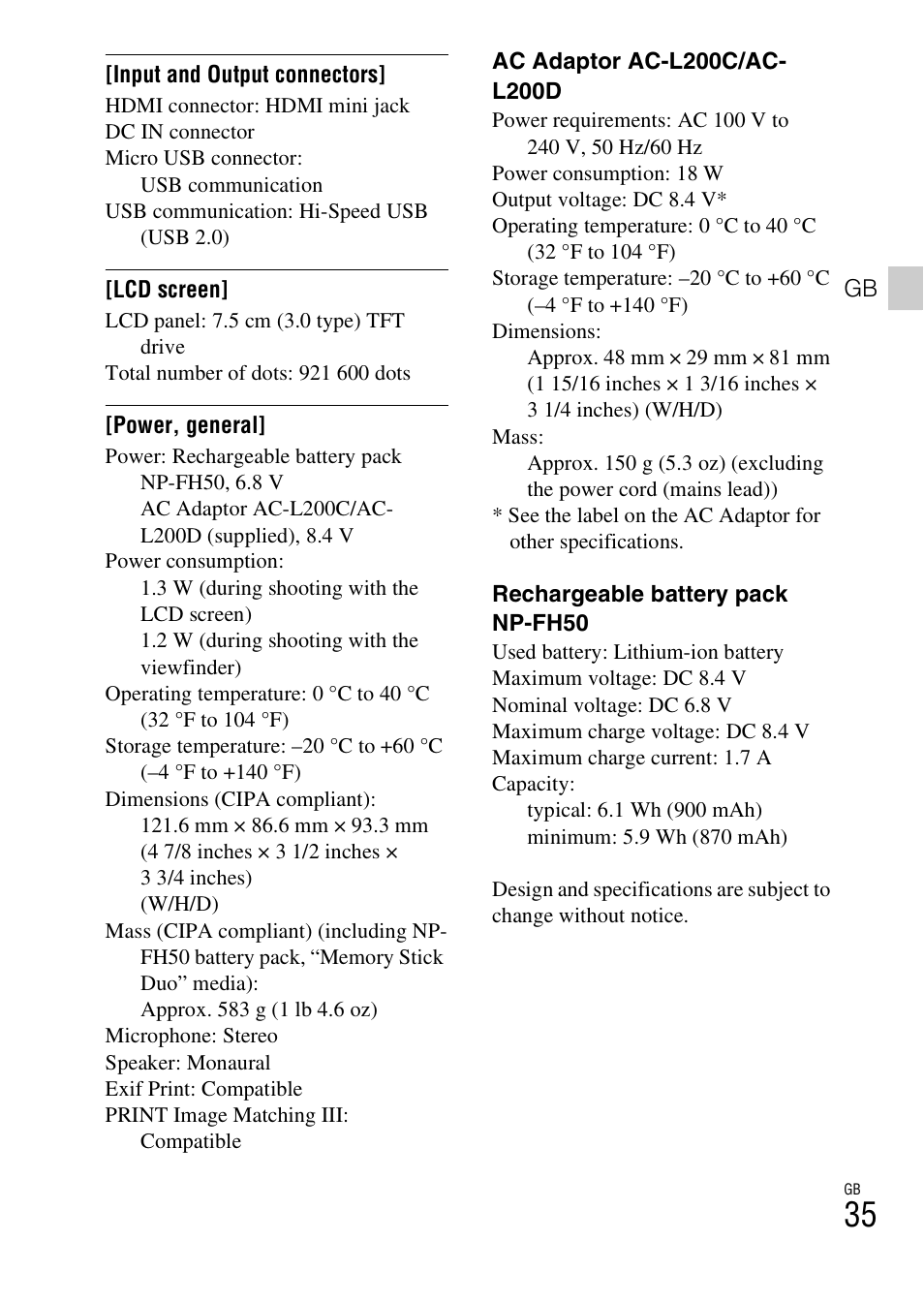 Sony CYBER SHOT DSC-HX200 User Manual | Page 35 / 68