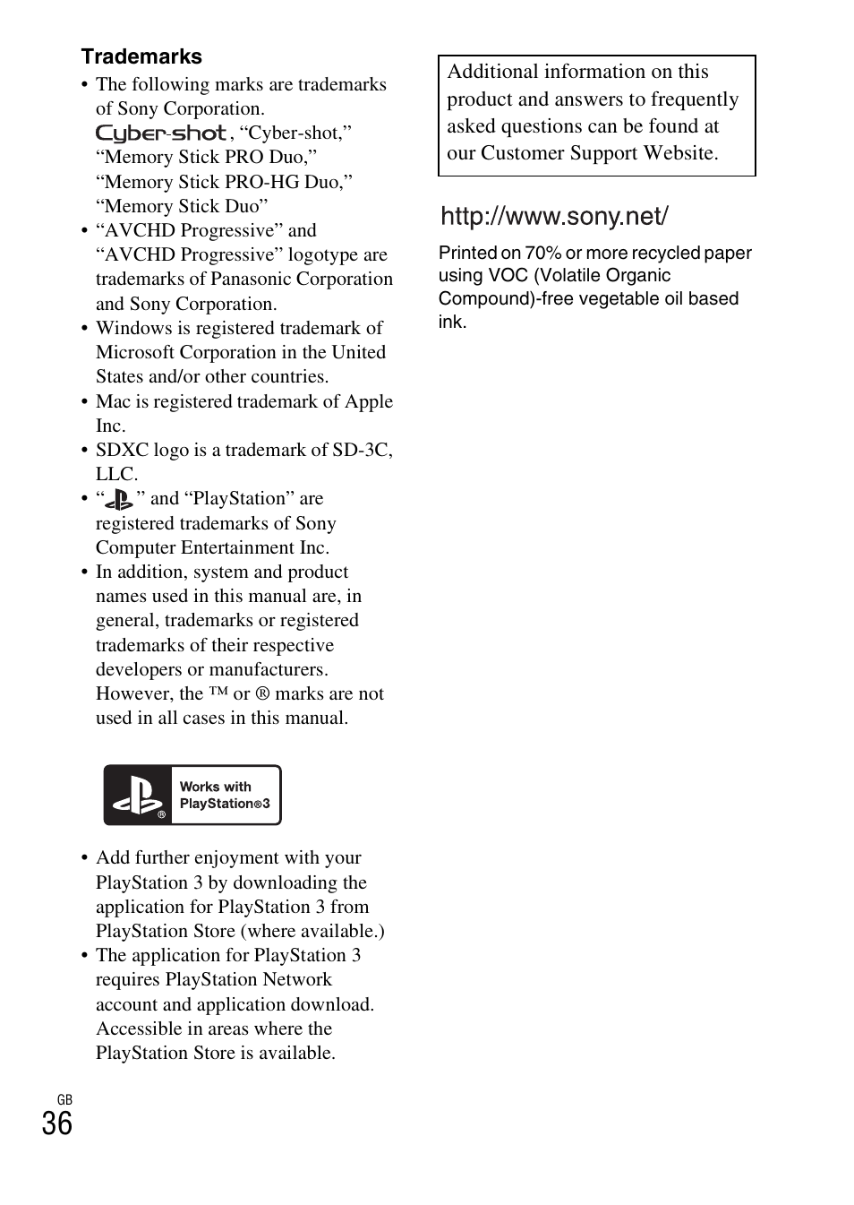 Sony CYBER SHOT DSC-HX200 User Manual | Page 36 / 68