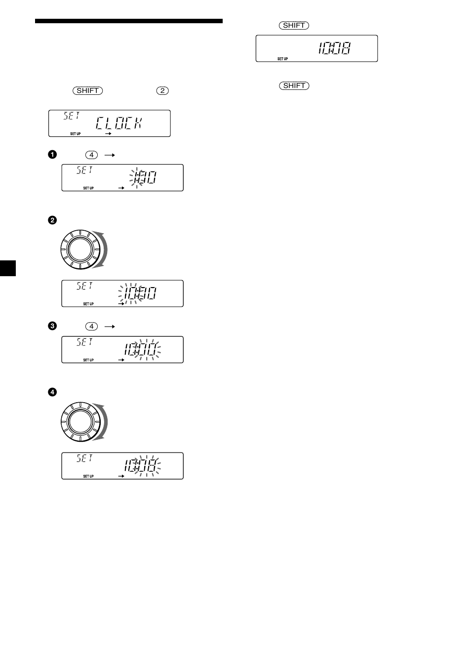 Setting the clock, 6setting the clock | Sony CDX-C5850 User Manual | Page 6 / 28