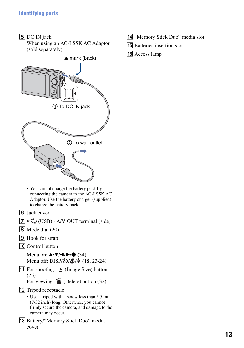 Sony DSC-S950 User Manual | Page 13 / 107