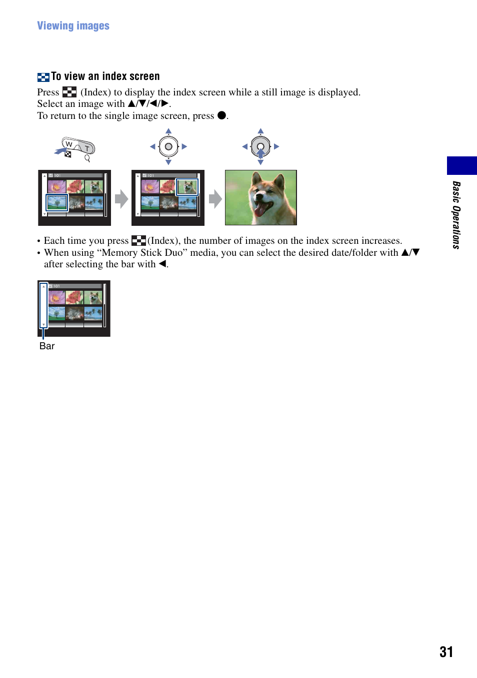 Sony DSC-S950 User Manual | Page 31 / 107