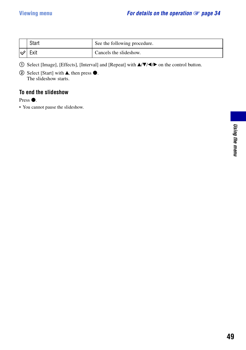 Sony DSC-S950 User Manual | Page 49 / 107