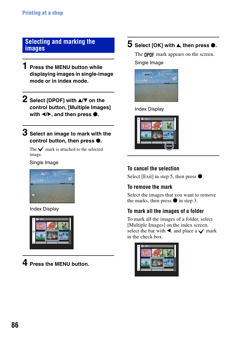 Sony DSC-S950 User Manual | Page 86 / 107