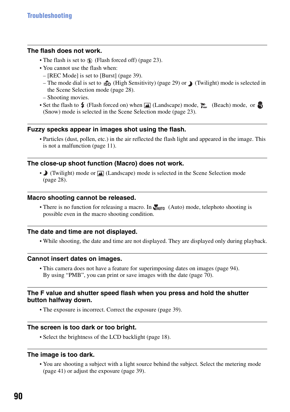 Sony DSC-S950 User Manual | Page 90 / 107