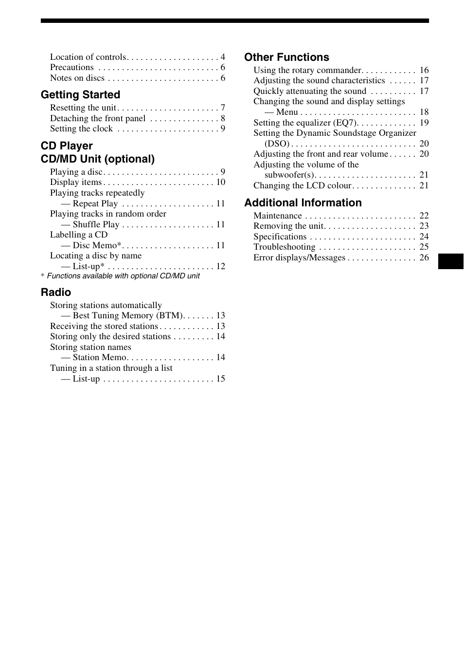 Sony CDX-CA890X User Manual | Page 3 / 84