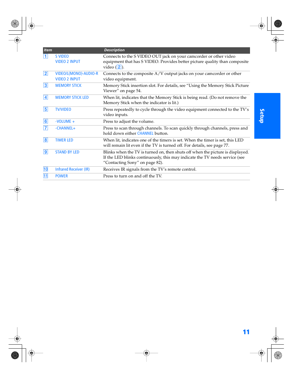 Sony WEGA KV-34XBR800 User Manual | Page 12 / 91