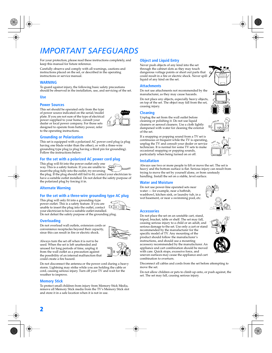Important safeguards | Sony WEGA KV-34XBR800 User Manual | Page 3 / 91