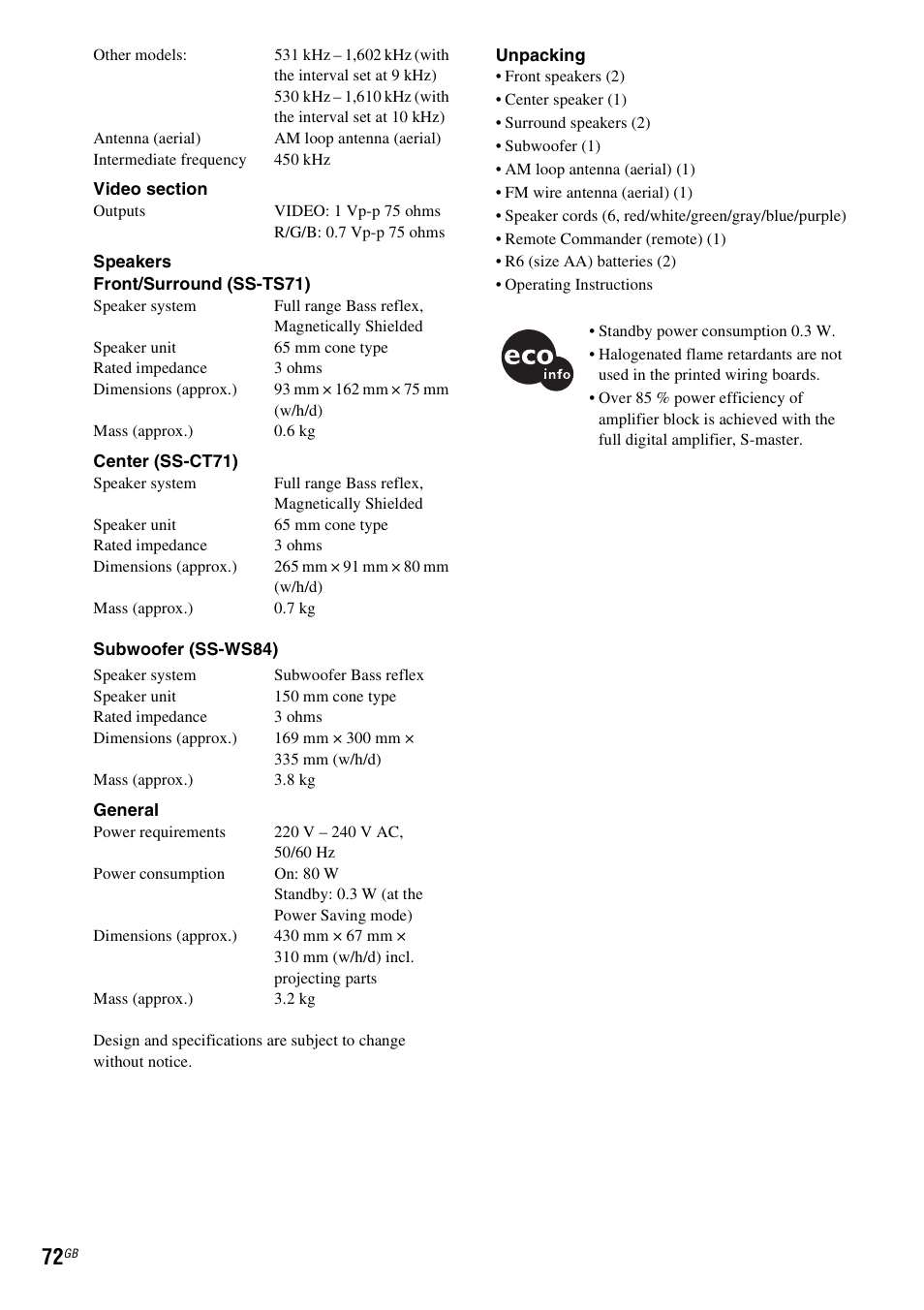 Sony 3-283-028-11(1) User Manual | Page 72 / 88