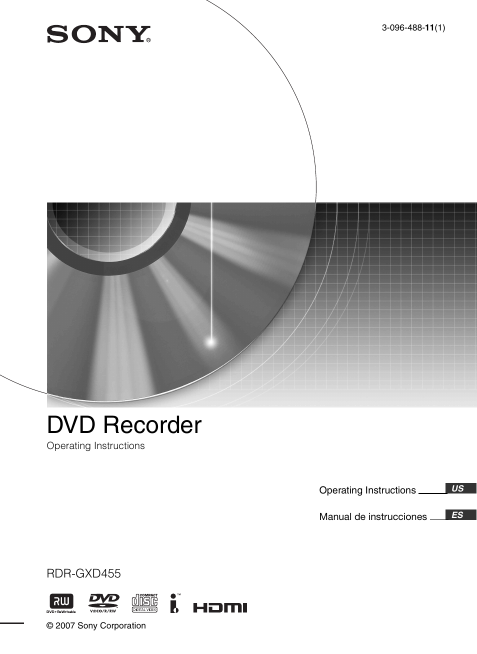 Sony RDR-GXD455 User Manual | 128 pages