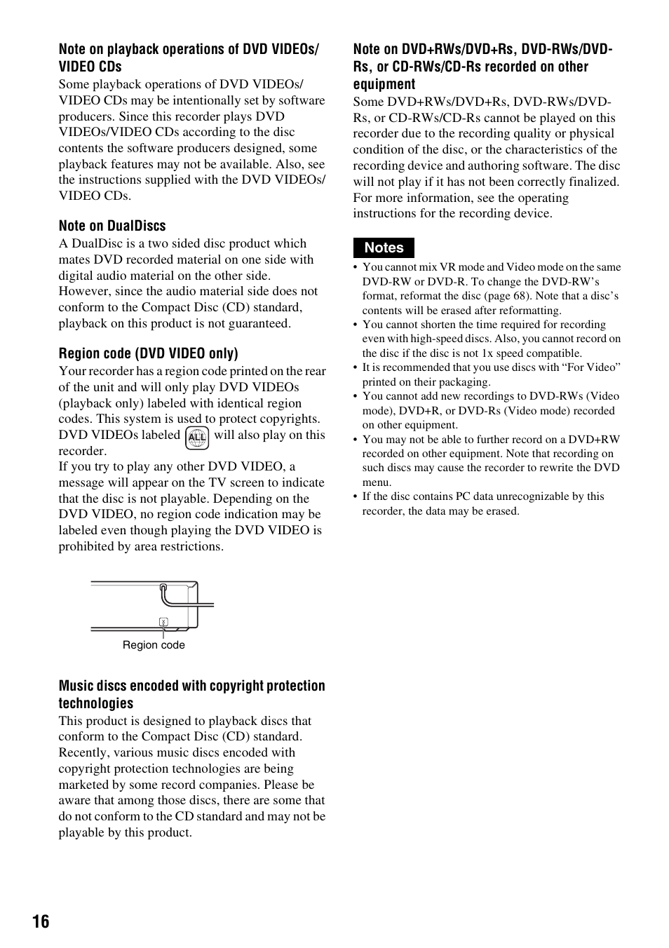 Sony RDR-GXD455 User Manual | Page 16 / 128