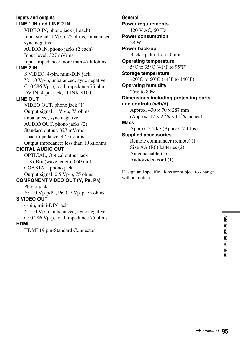 Sony RDR-GXD455 User Manual | Page 95 / 128