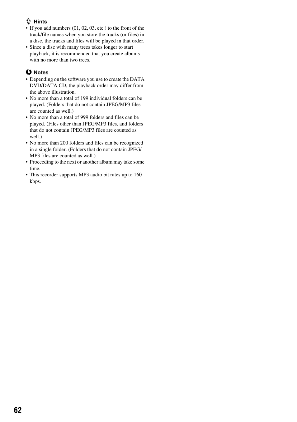 Sony RDR-GX310 User Manual | Page 62 / 104