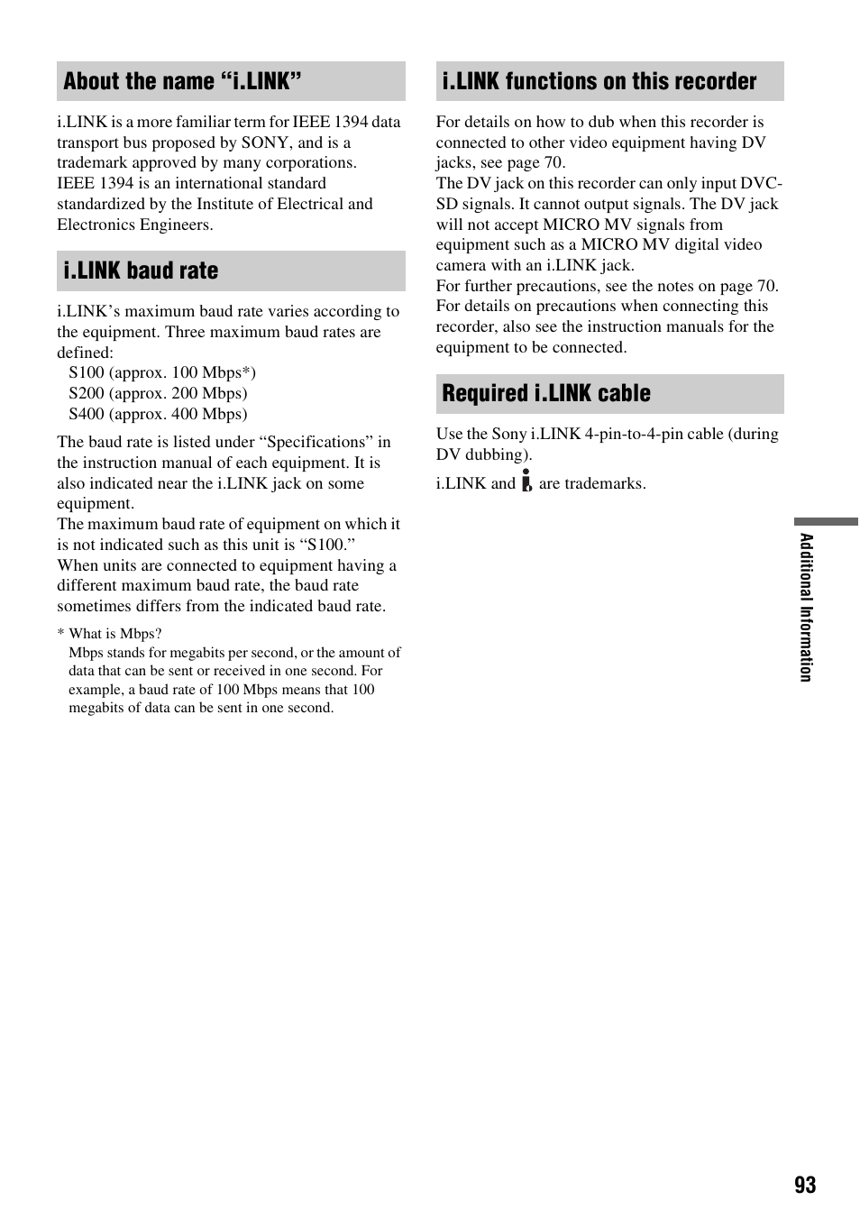 Sony RDR-GX310 User Manual | Page 93 / 104