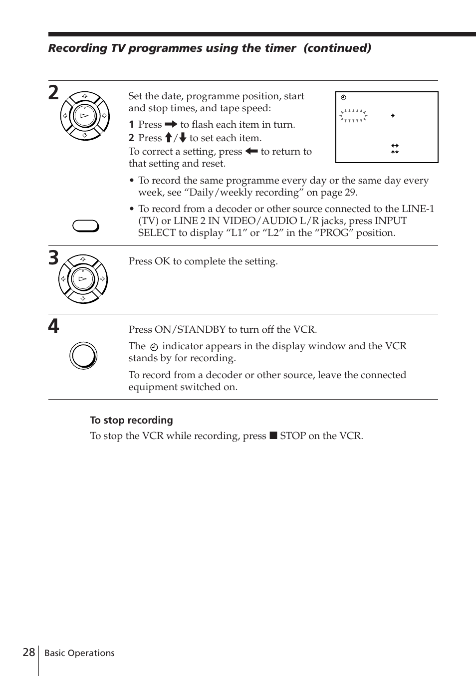 Press ok to complete the setting | Sony SLV-E780EE User Manual | Page 28 / 52