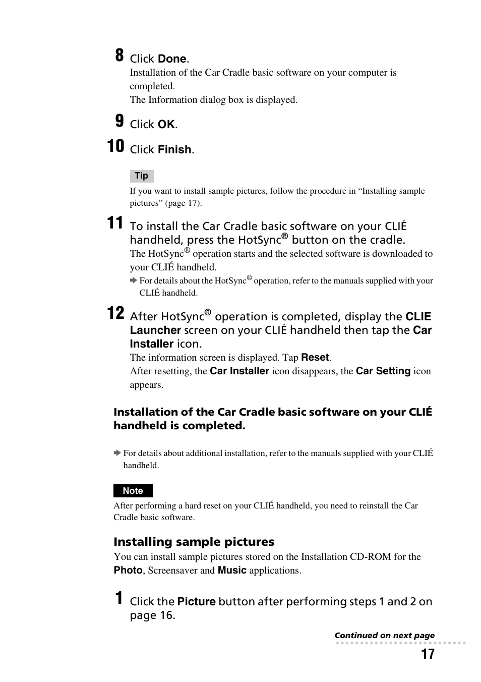 Sony PEGA-CC5 User Manual | Page 17 / 84