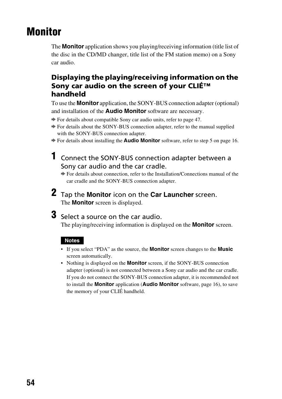 Monitor, R 54 | Sony PEGA-CC5 User Manual | Page 54 / 84