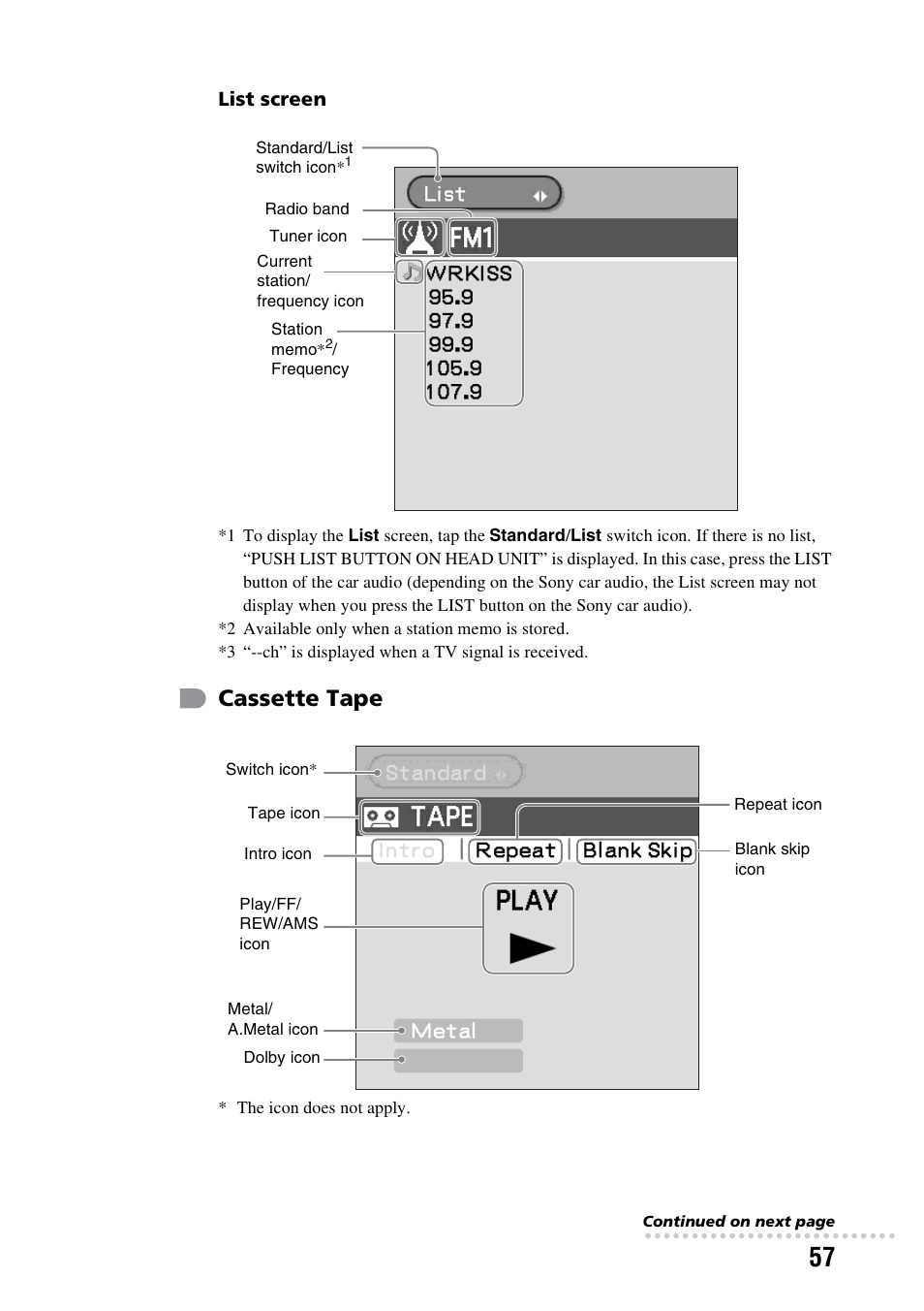 Cassette tape | Sony PEGA-CC5 User Manual | Page 57 / 84