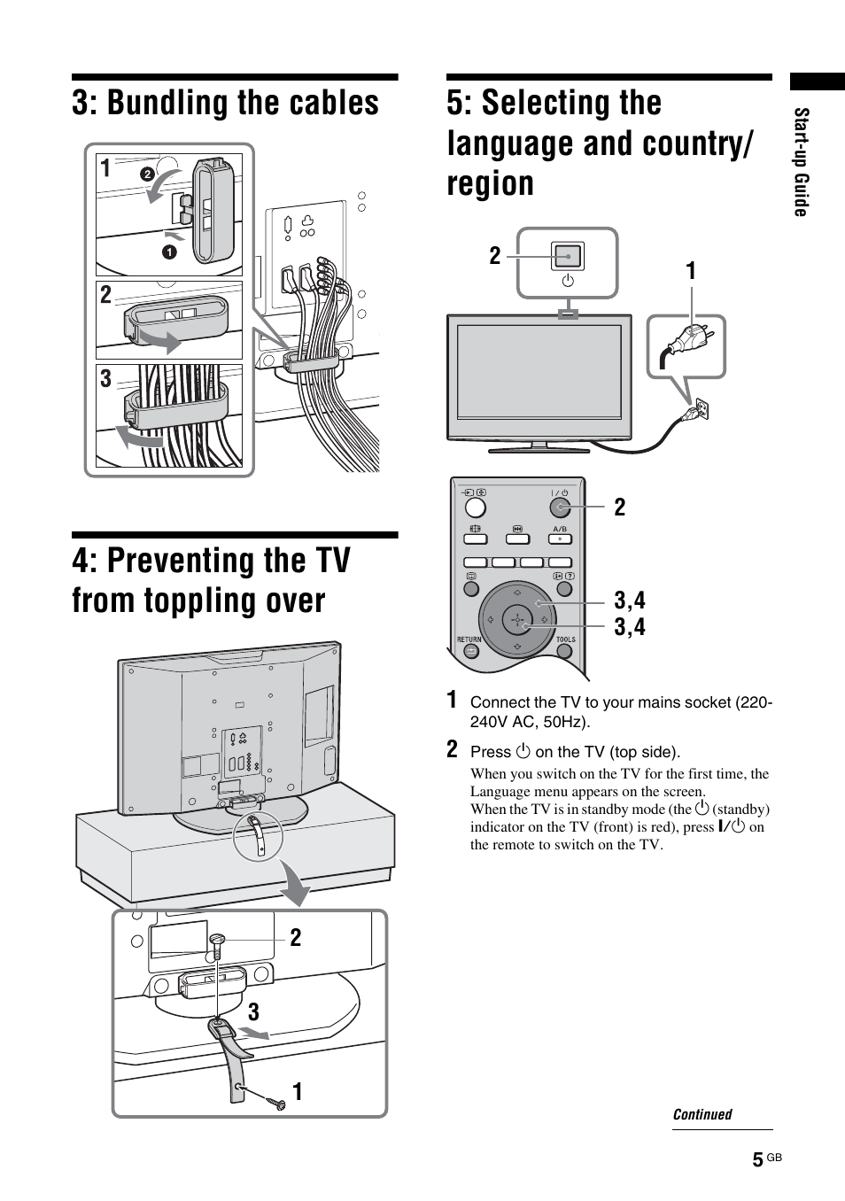 Sony BRAVIA KDL-26S2000 User Manual | Page 5 / 132