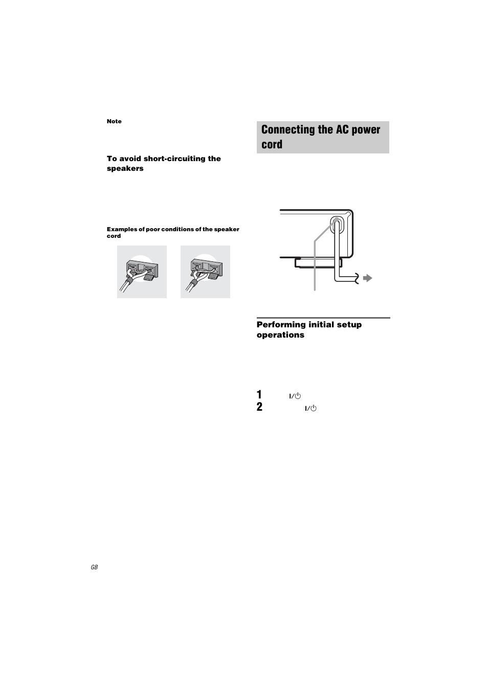 Connecting the ac power cord | Sony STR-LV500 User Manual | Page 10 / 36