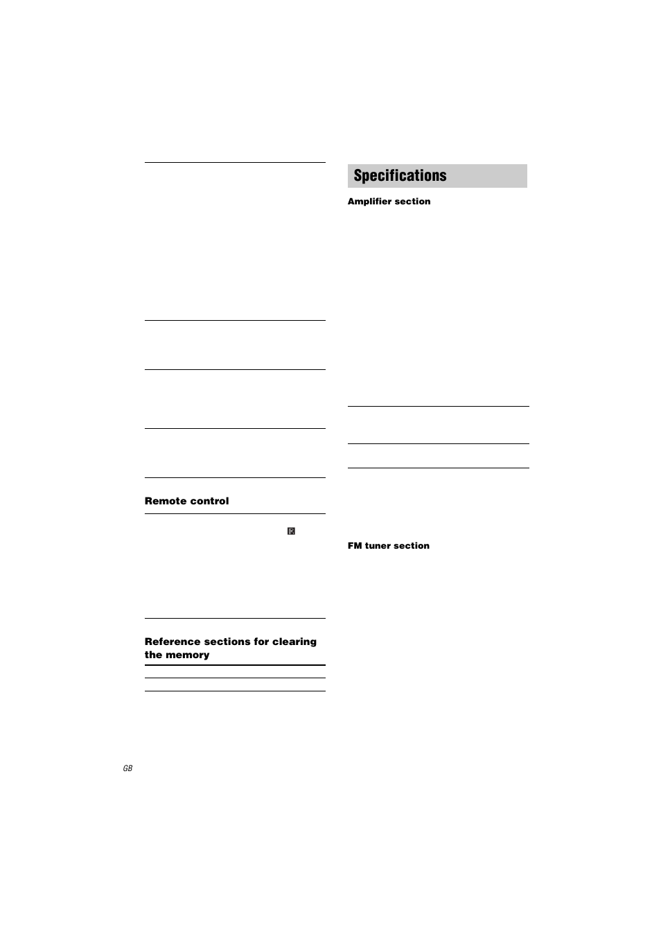 Specifications | Sony STR-LV500 User Manual | Page 30 / 36