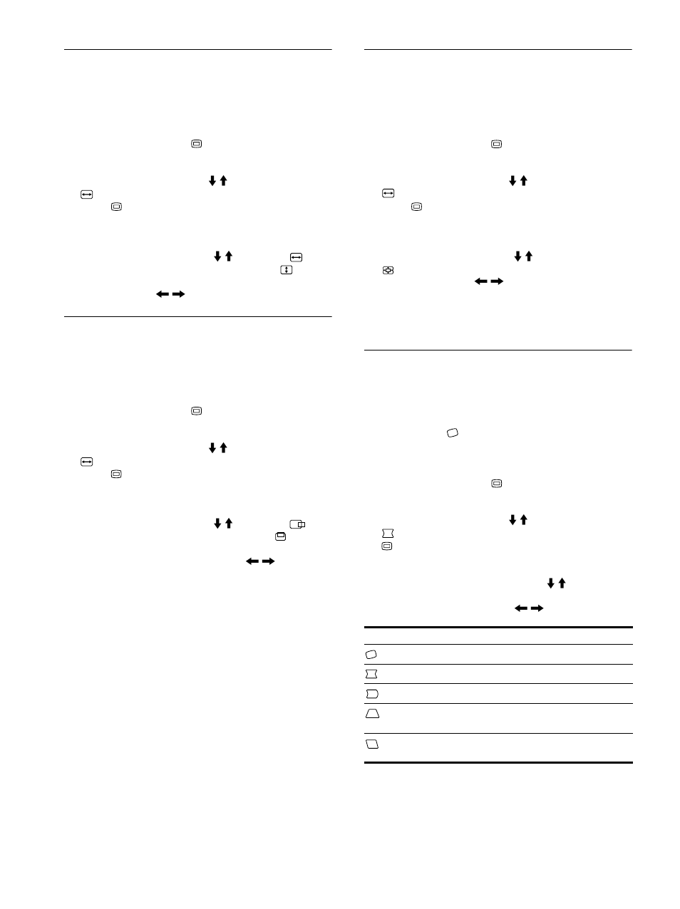 Einstellen der bildgröße (grösse/ bildlg), Einstellen der bildposition (grösse/bildlg), Vergrößern oder verkleinern des bildes (zoom) | Einstellen der form des bildes (geometrie), 10 einstellen der bildgröße (grösse/ bildlg) | Sony Color Graphic Display User Manual | Page 42 / 84