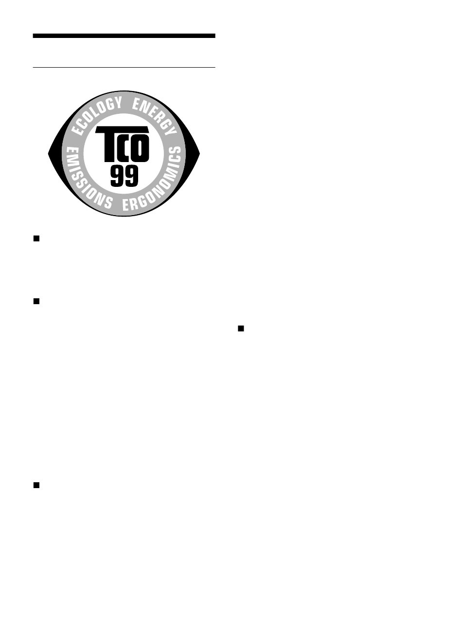 Appendix, Tco’99 eco-document | Sony Color Graphic Display User Manual | Page 83 / 84