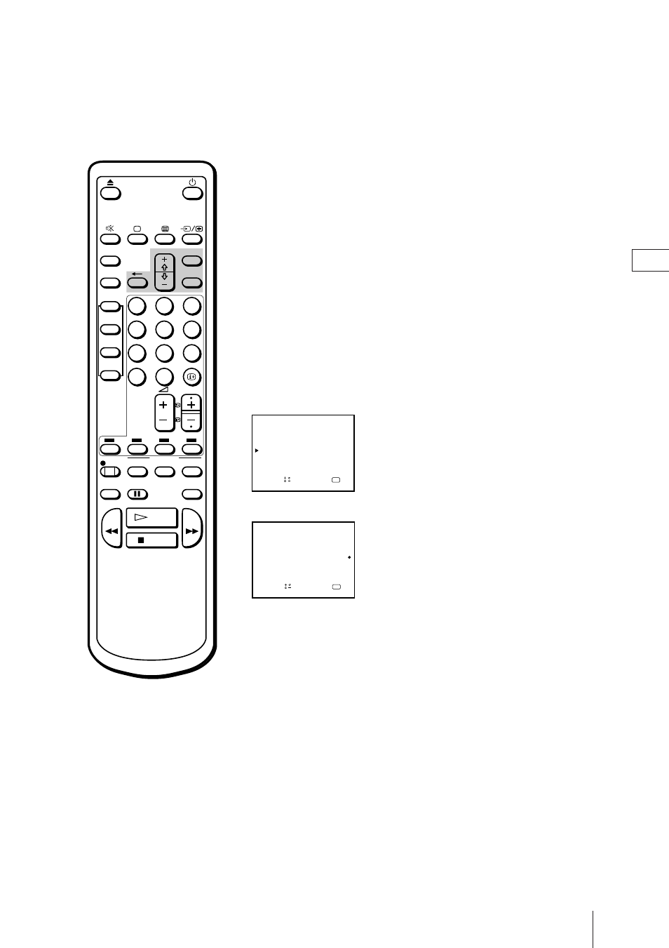 Setting a pay-tv channel, Press menu to display the main menu, Press menu to go back to the original screen | Sony Trinitron KV-21V4U User Manual | Page 12 / 48