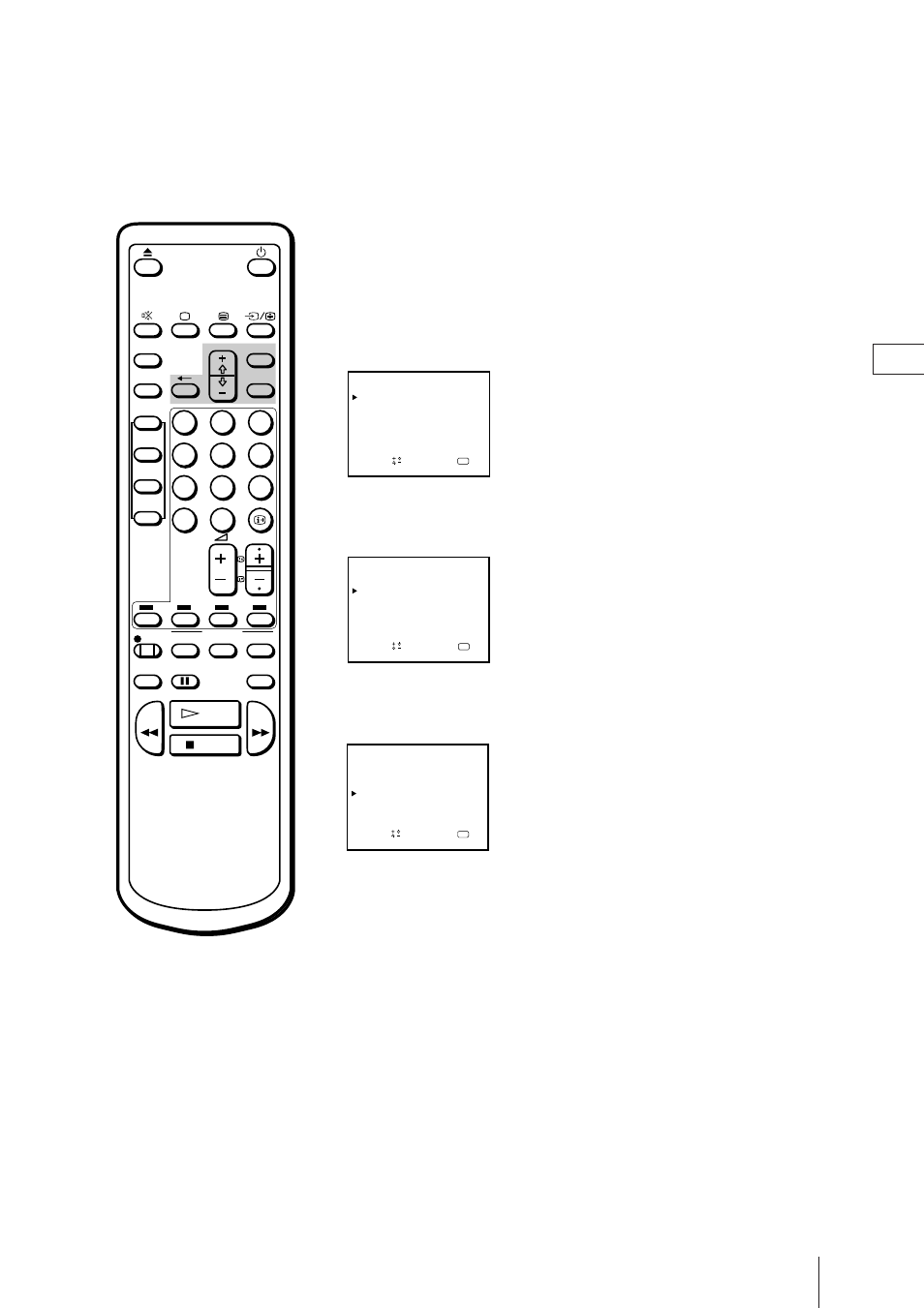 Presetting channels manually, Press menu to display the main menu, Repeat steps 4 and 5 to preset other channels | Sony Trinitron KV-21V4U User Manual | Page 8 / 48
