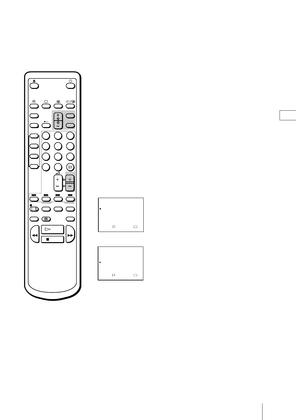 Skipping programme positions, Press menu to display the main menu, Press menu to go back to the original screen | Sony Trinitron KV-21V4U User Manual | Page 9 / 48
