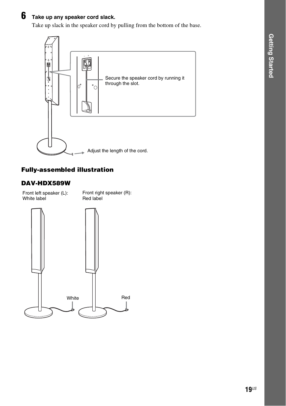 Sony DAV-HDX589W User Manual | Page 19 / 116