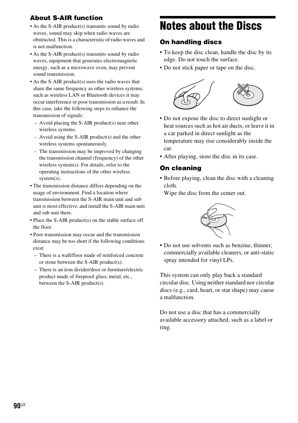 Notes about the discs | Sony DAV-HDX589W User Manual | Page 90 / 116